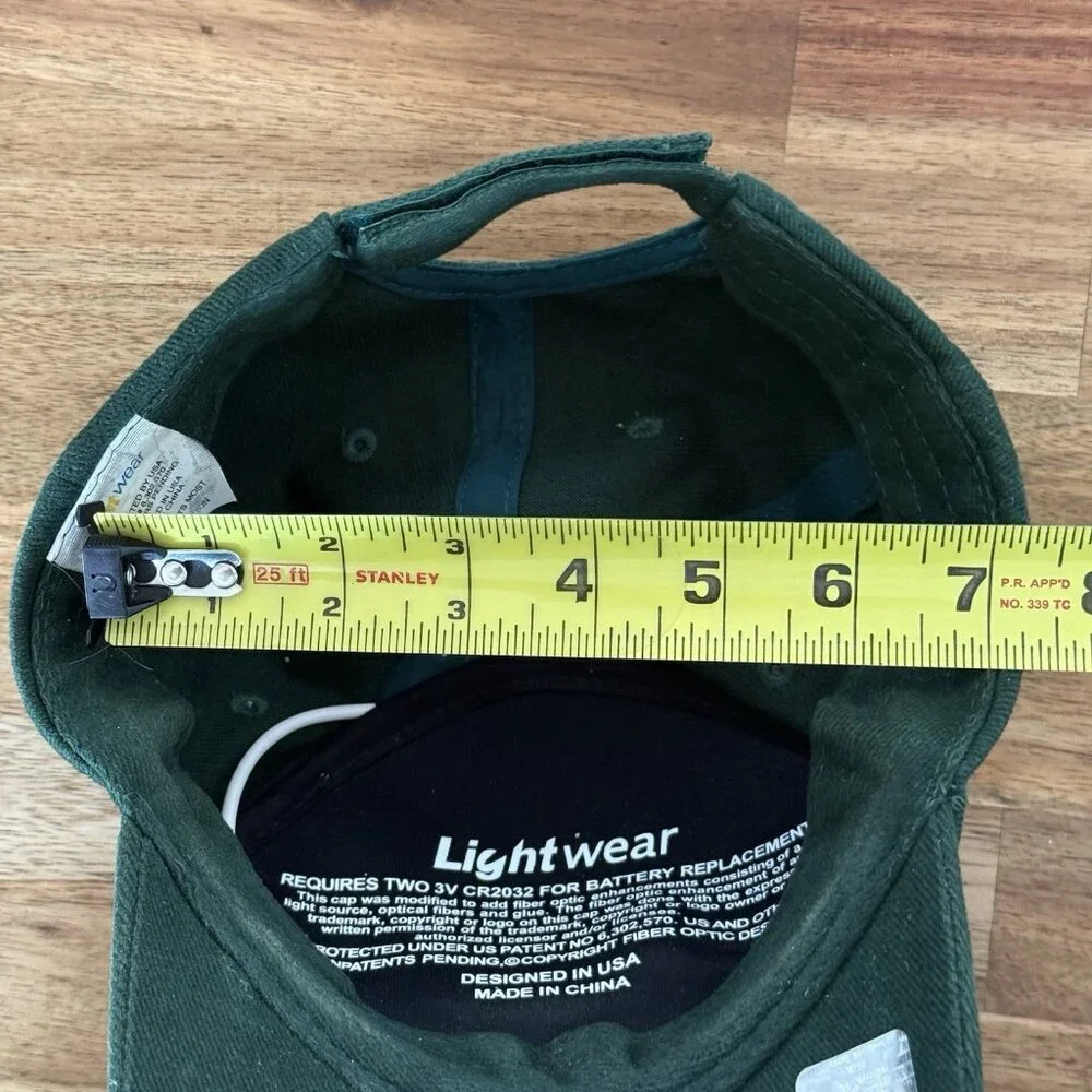 Light Up‎ Green Bay Packers Hat Vintage Logo 7 Cap Adjustable Working Watch Vid